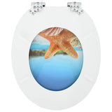 Soft-Close Toilet Seat Sea Muschel 44 x 38 cm MDF board 42027176