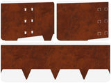 Lawn Edging 30 pcs 100 x 30 cm Steel Rusty 8008643