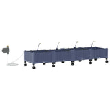 Garden Planter with Irrigation&Wheels 4 pcs Grey PP 3423145