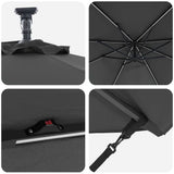 Umbrella Anthracite 294 x 294 x 248 cm Polyester and Aluminium 42003385