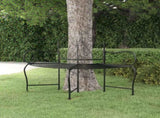 Tree Bench Black Steel 150 cm diameter Durable Tree Bench 318823