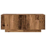 TV Cabinet with LED Lights Old Wood 300x35x40 cm Engineered Wood 3329169