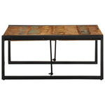 ZNTS Coffee Table Multicolour 80x80x35 cm Solid Wood Reclaimed 4016671