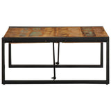 ZNTS Coffee Table Multicolour 80x80x35 cm Solid Wood Reclaimed 4016671