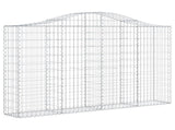 Arched Gabion Basket 200x30x120/140 cm Galvanised Iron 153386