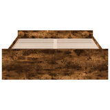 Bed Frame with Drawers without Mattress Smoked Oak 120x190 cm Small Double 3280325