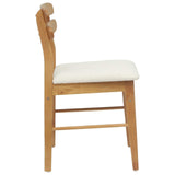 Dining Chair 2 pcs Natural and Light Solid Rubber Wood 42020518