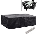 Garden Furniture Covers 2pcs 8 Person Poly Rattan 300x140 cm 279124