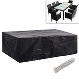 Garden Furniture Covers 2pcs 8 Person Poly Rattan 300x140 cm 279124