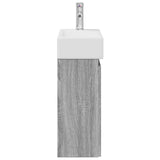 Bathroom Vanity Unit with Tap Grey Sonoma 45.5 x 22.5 x 84 cm 889477