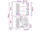 Cabinet Set 2 pcs 66 x 34.5 x 90 cm Engineered Wood 3416477