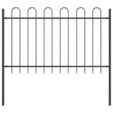 Garden Fence 5 pcs Grey 8.5 x 1.2 m Powder-coated Steel 3334096