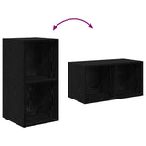 TV Cabinet Set 2 pcs Black Oak 37 x 37 x 72 cm Engineered Wood 3393556