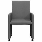 Dining Chairs with Wheel 2 pcs Dark grey 57 x 66 x 94 cm Fabric 42017808