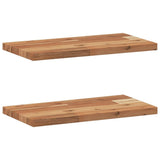 Floating Shelves 2 pcs 60x20x2 cm Oil Finished Solid Wood Acacia 3279500