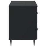 Bathroom Sink Cabinet HAARLEM Black 82 x 41x 58.5 cm 896796