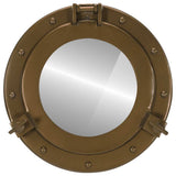 Porthole Mirror Wall Hanging 30 cm Aluminium and Glass 357852