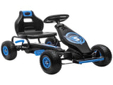 Kids Pedal Go Kart, with Adjustable Seat, Inflatable Tyres - Blue T3398P348330