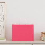 Paper Bags 250 pcs with Handles Pink 32x17x25 cm 4101677