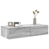 Wall Shelf with Drawers Grey Sonoma 80x33x17 cm Engineered Wood 859982