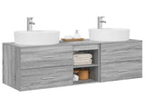 Bathroom Cabinet Set 3 pcs Grey Sonoma 49.5 x 44.5 x 65 cm 3405880
