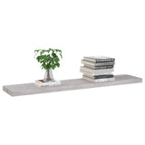 Floating Wall Shelves 4 pcs Concrete Grey 120x23.5x3.8 cm MDF 326608