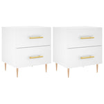 ZNTS Bedside Cabinets 2 pcs White 40x35x47.5 cm Engineered Wood 827277