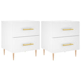 ZNTS Bedside Cabinets 2 pcs White 40x35x47.5 cm Engineered Wood 827277