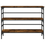 Console Table Smoked Oak 100x32x75 cm Engineered Wood 839050