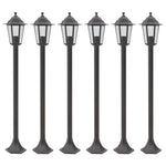 ZNTS Garden Post Lights 6 pcs E27 110 cm Aluminium Bronze 44205