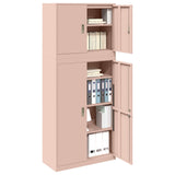 Storage Cabinet 2 pcs Pink 90 x 40 x 210 cm Steel Lockable 3438724