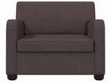 Armchair Dark Brown Fabric 42043397