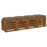 4-Piece Seat Cushions SOEST 4 pcs 100% Polyester Taupe 945228