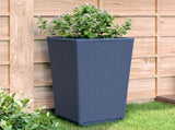 Garden Planters 2 pcs Blue Grey 32.5x32.5x57 cm PP 367846