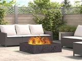 Fire Pit Black 80 x 80 x 30 cm Steel 858928