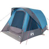 Camping Tent Cabin 4-Person Blue Waterproof 4100665
