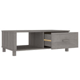Coffee Table HAMAR Light Grey 100x55x35 cm Solid Wood Pine 340455
