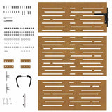 Garden Gate 85x150 cm Corten Steel Square Design 153247