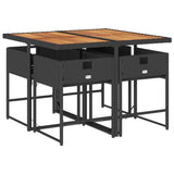 Garden Dining Set Black and cream 3211263