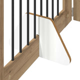 Dog Gate with Stands 4 pcs Artisan Oak 80 x 60 cm 892138