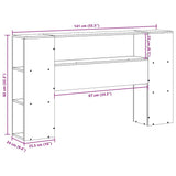 Headboard with Storage White 135 cm Solid Wood Pine 855634