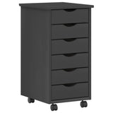 Desk and Rolling Cabinet Set MOSS 2 pcs Grey 3438787