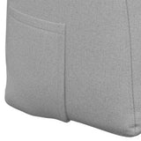 Back Pillow Cloud Grey 200 x 24 x 50 cm Fabric 42014599