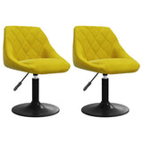 Swivel Dining Chairs 2 pcs Mustard Yellow Velvet 335334