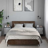 Bedside Cabinets 2 pcs Grey Sonoma 40x31x50 cm Engineered Wood and Metal 848716