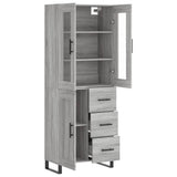 Highboard Grey Sonoma 69.5x34x180 cm Engineered Wood 3198687