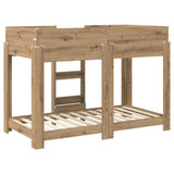 Bunk Bed for Kids Artisan Oak 80 x 160 cm Engineered Wood 3410554