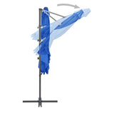 Cantilever Garden Parasol with Steel Pole Azure Blue 250x250 cm 46991