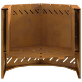Smokeless Fire Pit Brown 58 x 58 x 51 cm Weathering Steel 858981