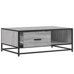 ZNTS Coffee Table Grey Sonoma 90x57x35 cm Engineered Wood and Metal 848757